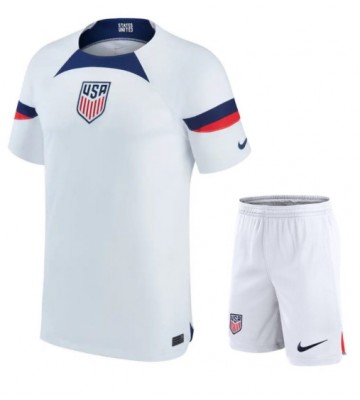 Forenede Stater Hjemmebanesæt Børn VM 2022 Kort ærmer (+ korte bukser)